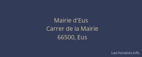 Mairie d'Eus
