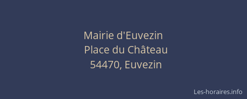 Mairie d'Euvezin