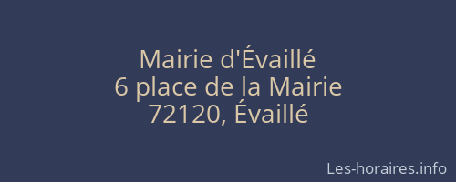 Mairie d'Évaillé