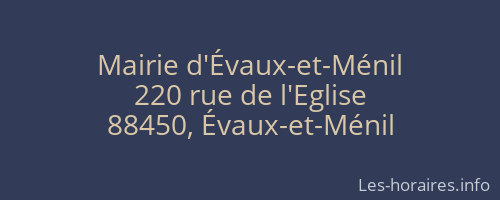 Mairie d'Évaux-et-Ménil