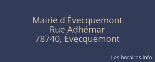 Mairie d'Évecquemont
