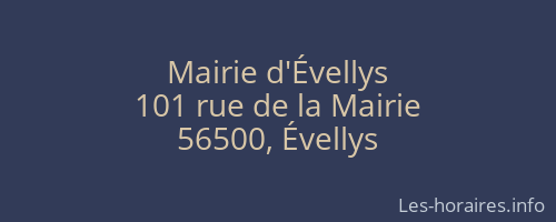 Mairie d'Évellys