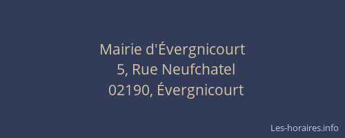 Mairie d'Évergnicourt