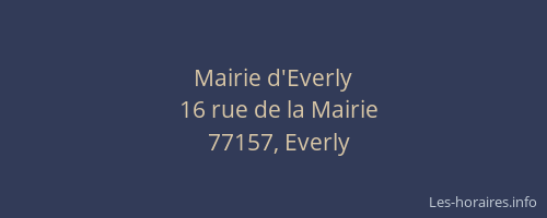 Mairie d'Everly