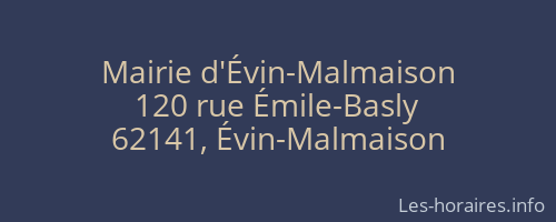 Mairie d'Évin-Malmaison