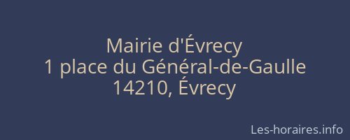 Mairie d'Évrecy