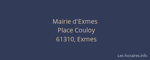 Mairie d'Exmes