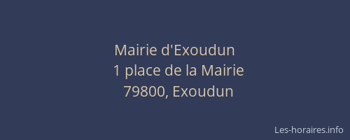 Mairie d'Exoudun