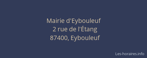 Mairie d'Eybouleuf