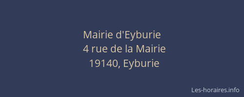 Mairie d'Eyburie