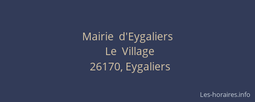 Mairie  d'Eygaliers