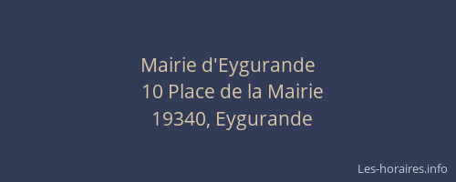 Mairie d'Eygurande