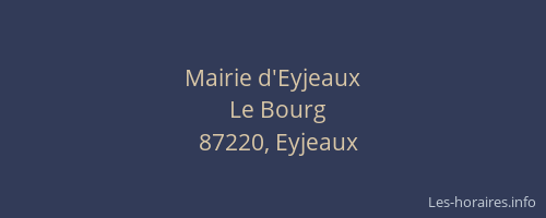 Mairie d'Eyjeaux