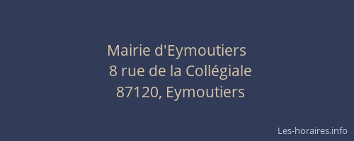 Mairie d'Eymoutiers