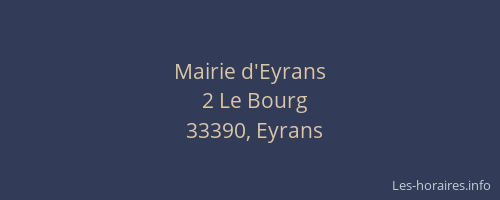 Mairie d'Eyrans