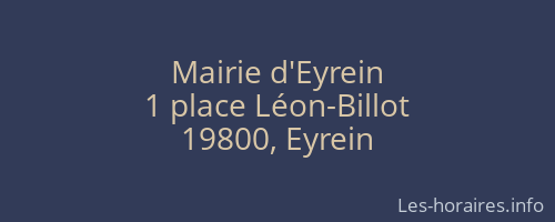 Mairie d'Eyrein