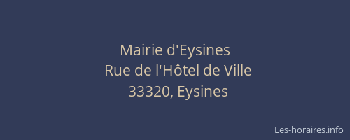 Mairie d'Eysines