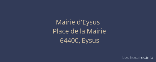 Mairie d'Eysus