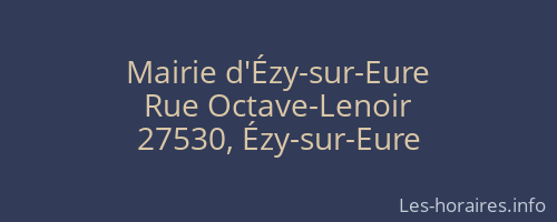 Mairie d'Ézy-sur-Eure