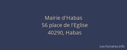 Mairie d'Habas