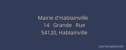Mairie d'Hablainville