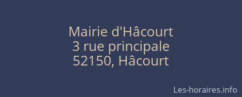 Mairie d'Hâcourt