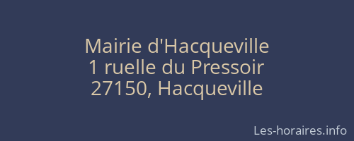 Mairie d'Hacqueville