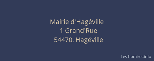 Mairie d'Hagéville