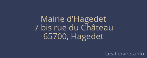Mairie d'Hagedet