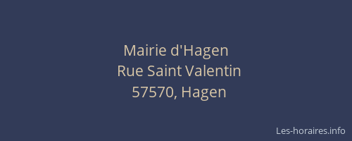 Mairie d'Hagen