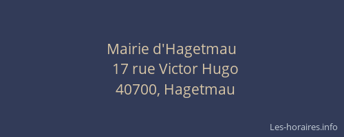 Mairie d'Hagetmau