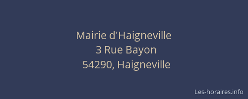 Mairie d'Haigneville