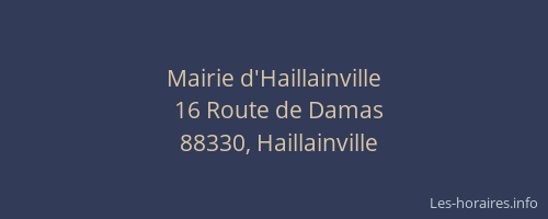 Mairie d'Haillainville