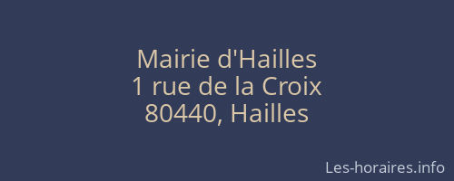 Mairie d'Hailles