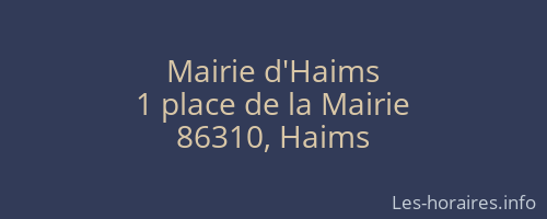 Mairie d'Haims