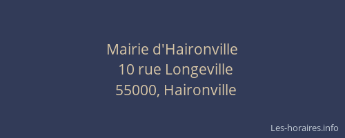 Mairie d'Haironville