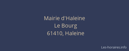 Mairie d'Haleine