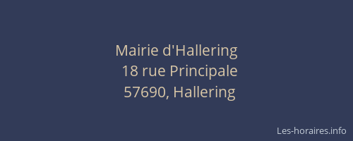 Mairie d'Hallering