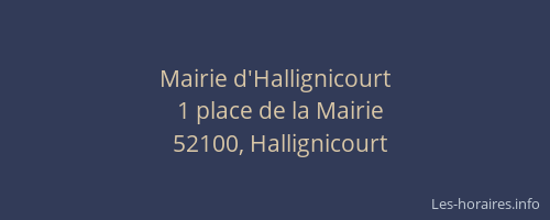 Mairie d'Hallignicourt