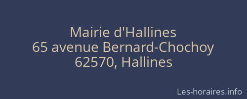 Mairie d'Hallines