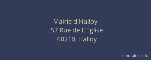 Mairie d'Halloy