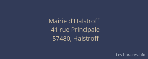 Mairie d'Halstroff