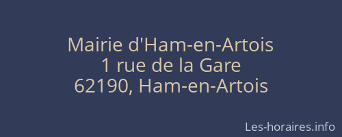Mairie d'Ham-en-Artois