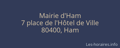 Mairie d'Ham