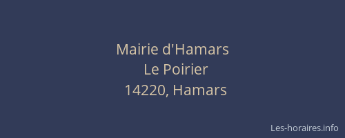 Mairie d'Hamars