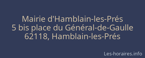 Mairie d'Hamblain-les-Prés