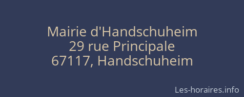 Mairie d'Handschuheim