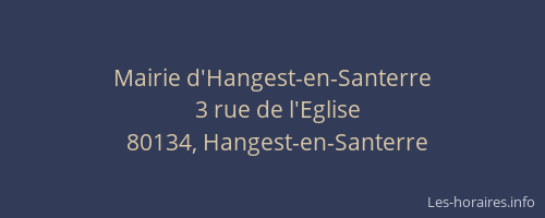 Mairie d'Hangest-en-Santerre
