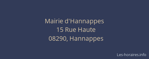 Mairie d'Hannappes