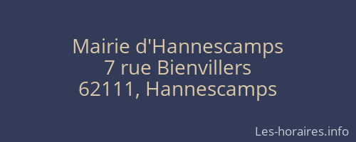 Mairie d'Hannescamps